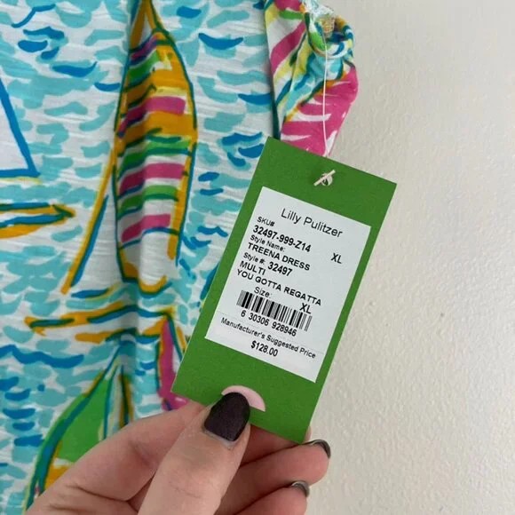 Lilly Pulitzer Treena Maxi Dress in You Gotta Regatta Multi Size XL - Picture 4 of 6